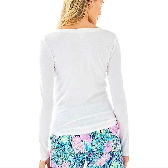 LILLY PULITZER π¦ Luxletic Resort White Baldwin Top - NWOT Size Large - Picture 2 of 7